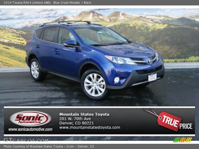 Blue Crush Metallic / Black 2014 Toyota RAV4 Limited AWD