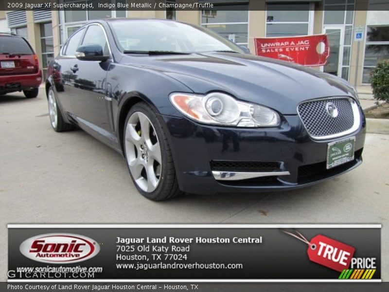 Indigo Blue Metallic / Champagne/Truffle 2009 Jaguar XF Supercharged