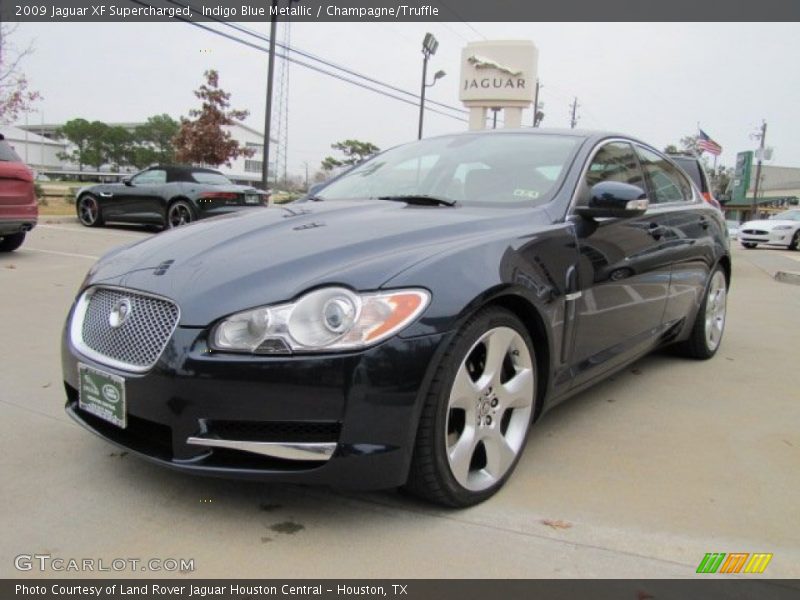 Indigo Blue Metallic / Champagne/Truffle 2009 Jaguar XF Supercharged