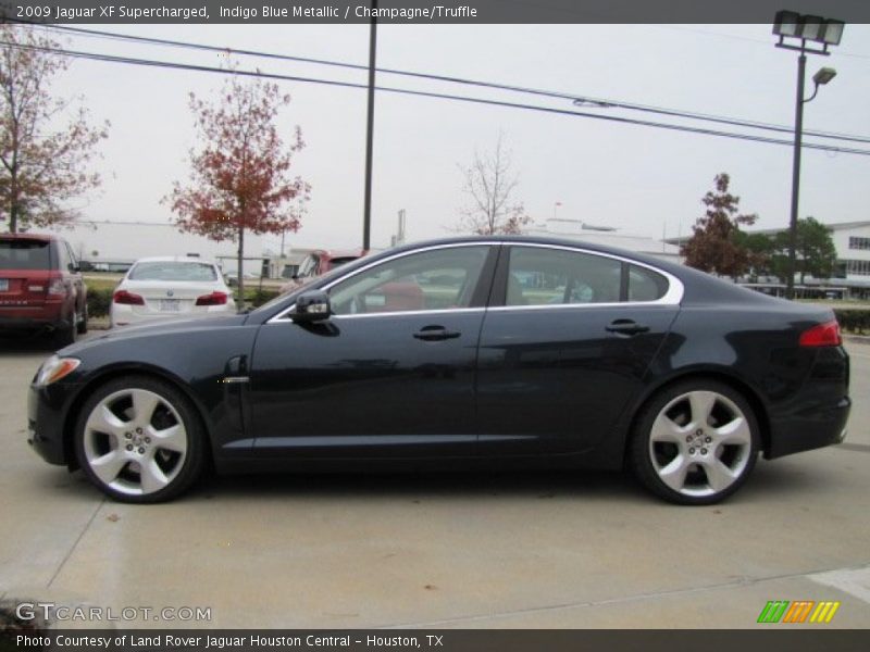 Indigo Blue Metallic / Champagne/Truffle 2009 Jaguar XF Supercharged