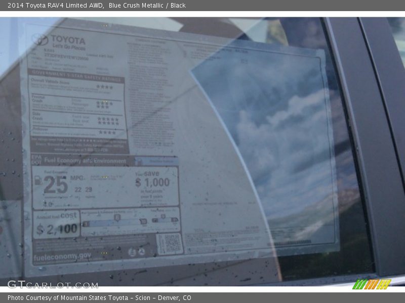 Blue Crush Metallic / Black 2014 Toyota RAV4 Limited AWD