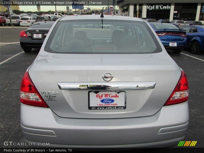 Brilliant Silver Metallic / Charcoal 2011 Nissan Versa 1.8 S Sedan