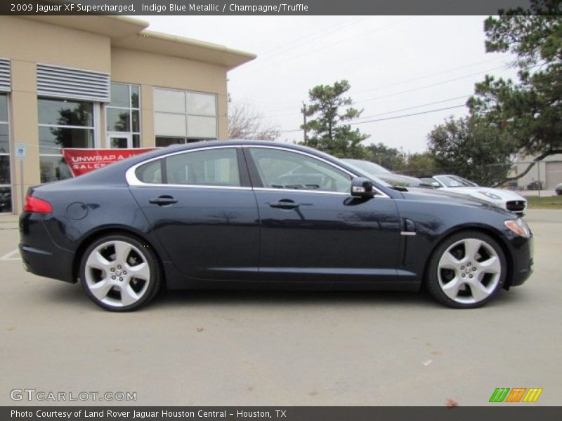 Indigo Blue Metallic / Champagne/Truffle 2009 Jaguar XF Supercharged