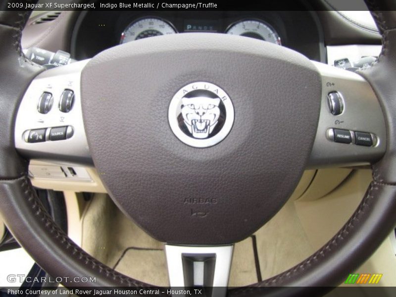 Indigo Blue Metallic / Champagne/Truffle 2009 Jaguar XF Supercharged