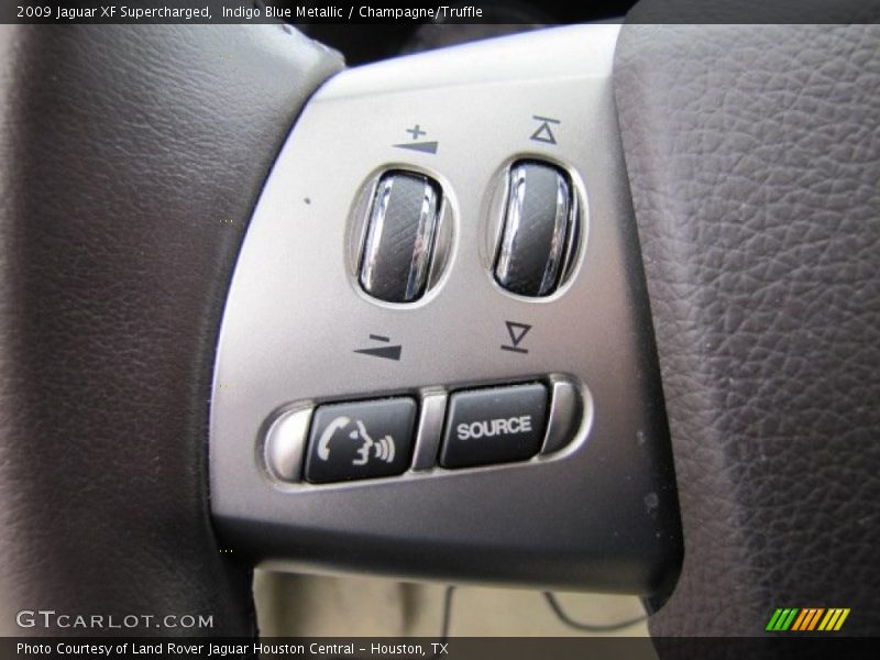 Indigo Blue Metallic / Champagne/Truffle 2009 Jaguar XF Supercharged