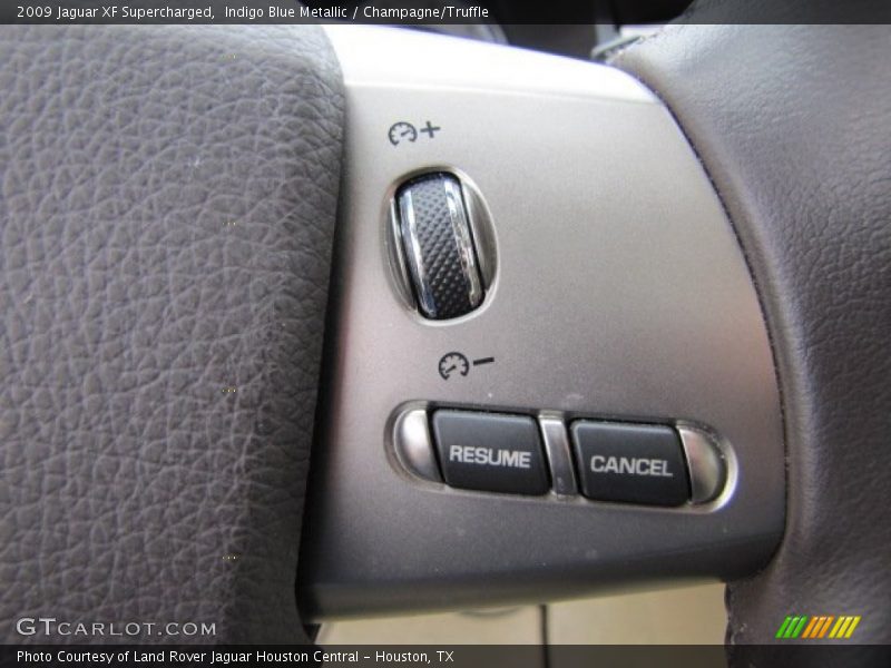 Indigo Blue Metallic / Champagne/Truffle 2009 Jaguar XF Supercharged
