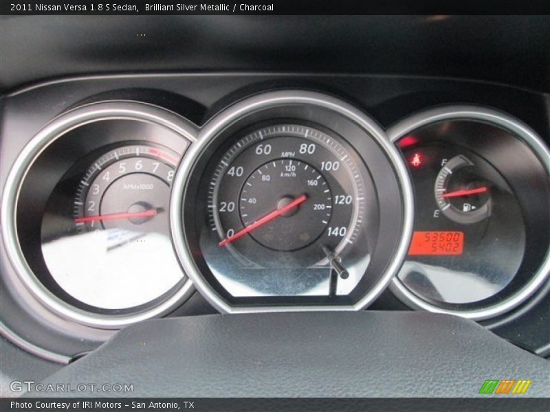 Brilliant Silver Metallic / Charcoal 2011 Nissan Versa 1.8 S Sedan