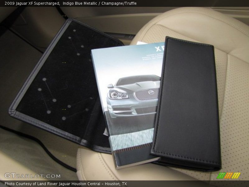 Indigo Blue Metallic / Champagne/Truffle 2009 Jaguar XF Supercharged