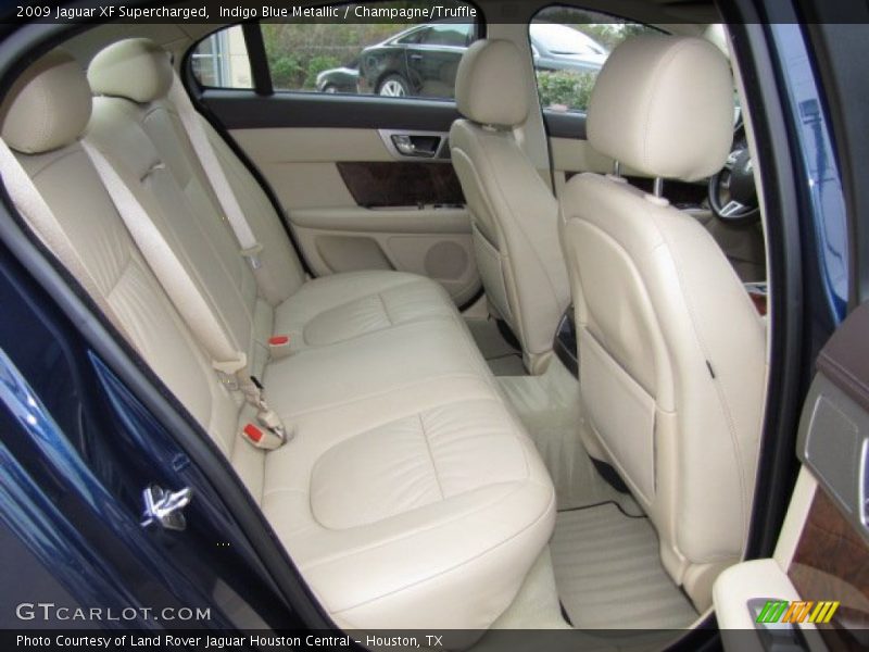 Indigo Blue Metallic / Champagne/Truffle 2009 Jaguar XF Supercharged