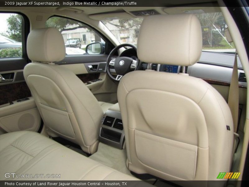 Indigo Blue Metallic / Champagne/Truffle 2009 Jaguar XF Supercharged