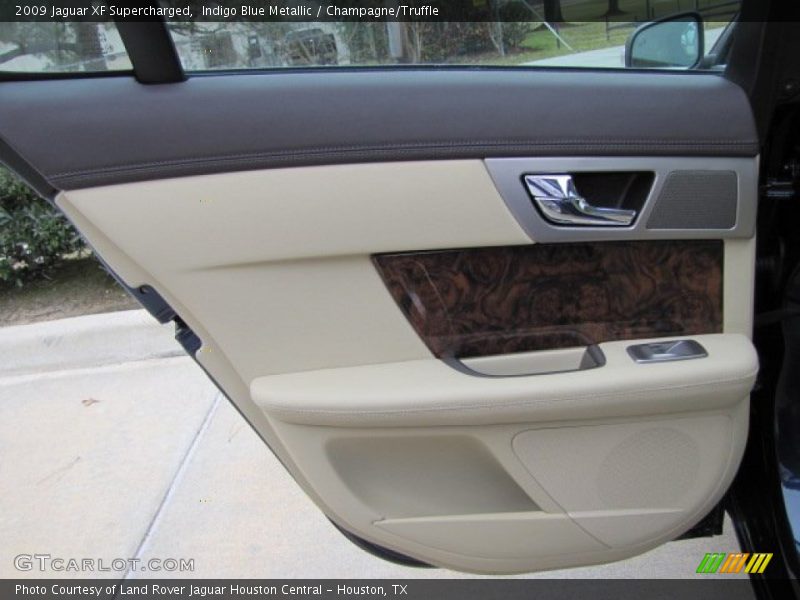 Indigo Blue Metallic / Champagne/Truffle 2009 Jaguar XF Supercharged