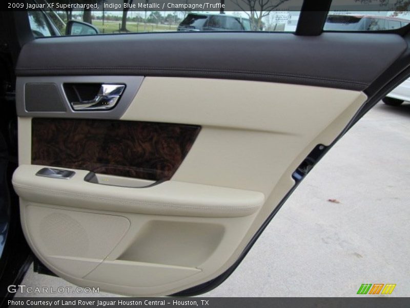 Indigo Blue Metallic / Champagne/Truffle 2009 Jaguar XF Supercharged