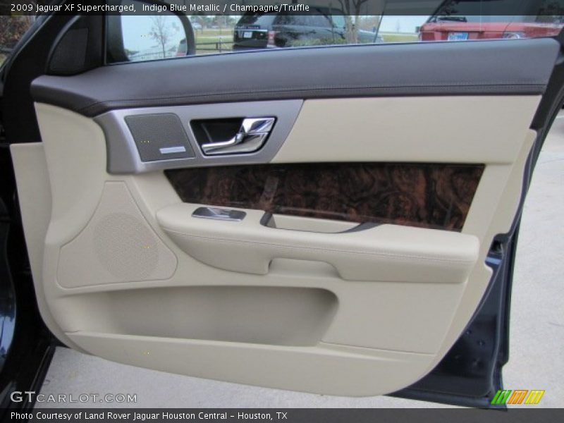 Indigo Blue Metallic / Champagne/Truffle 2009 Jaguar XF Supercharged