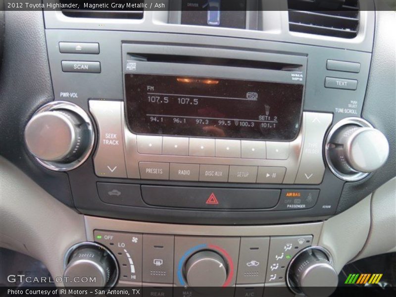 Magnetic Gray Metallic / Ash 2012 Toyota Highlander