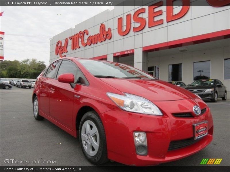 Barcelona Red Metallic / Dark Gray 2011 Toyota Prius Hybrid II