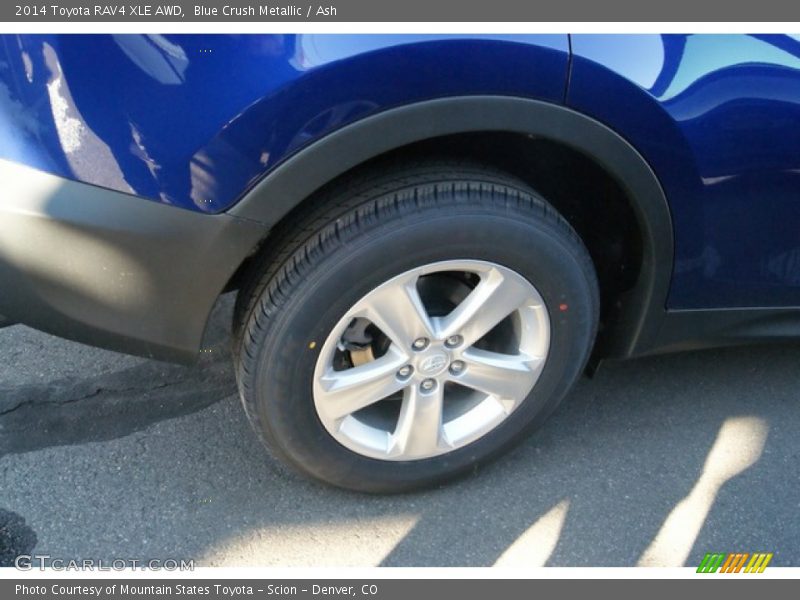 Blue Crush Metallic / Ash 2014 Toyota RAV4 XLE AWD