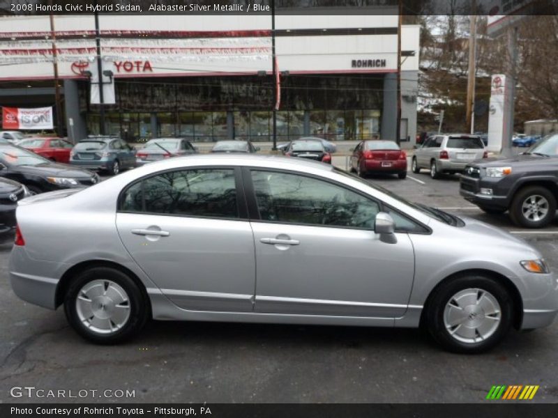 Alabaster Silver Metallic / Blue 2008 Honda Civic Hybrid Sedan