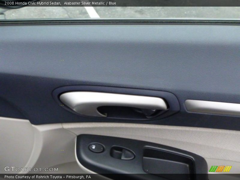 Alabaster Silver Metallic / Blue 2008 Honda Civic Hybrid Sedan