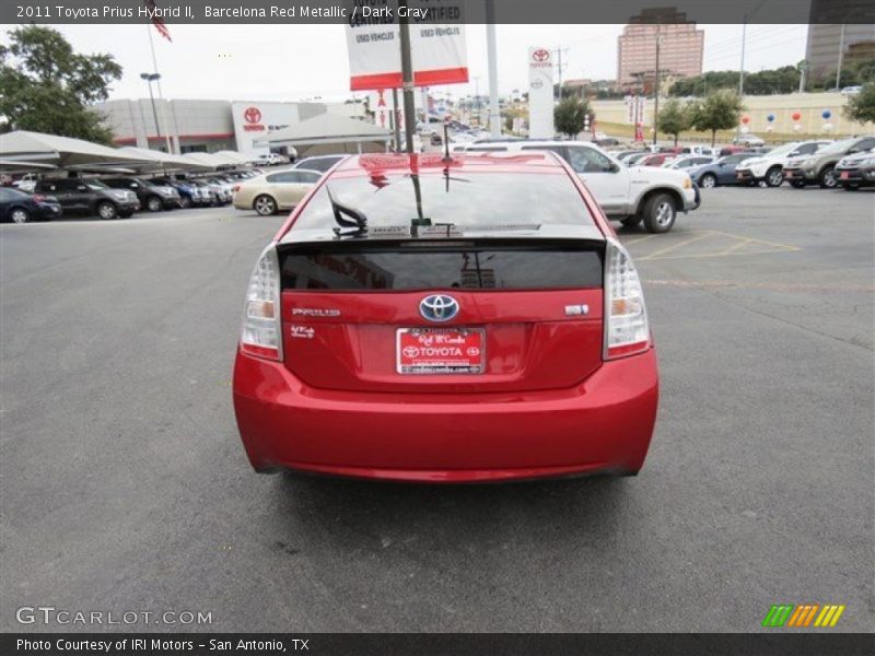 Barcelona Red Metallic / Dark Gray 2011 Toyota Prius Hybrid II