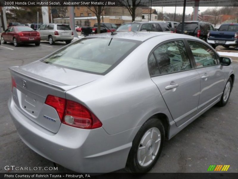 Alabaster Silver Metallic / Blue 2008 Honda Civic Hybrid Sedan