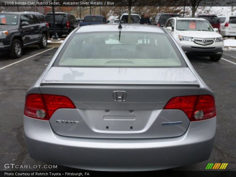 Alabaster Silver Metallic / Blue 2008 Honda Civic Hybrid Sedan