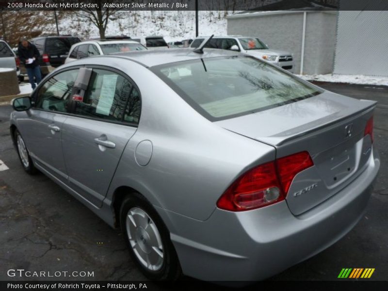 Alabaster Silver Metallic / Blue 2008 Honda Civic Hybrid Sedan