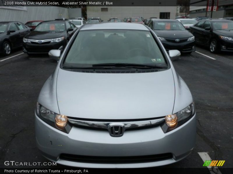 Alabaster Silver Metallic / Blue 2008 Honda Civic Hybrid Sedan