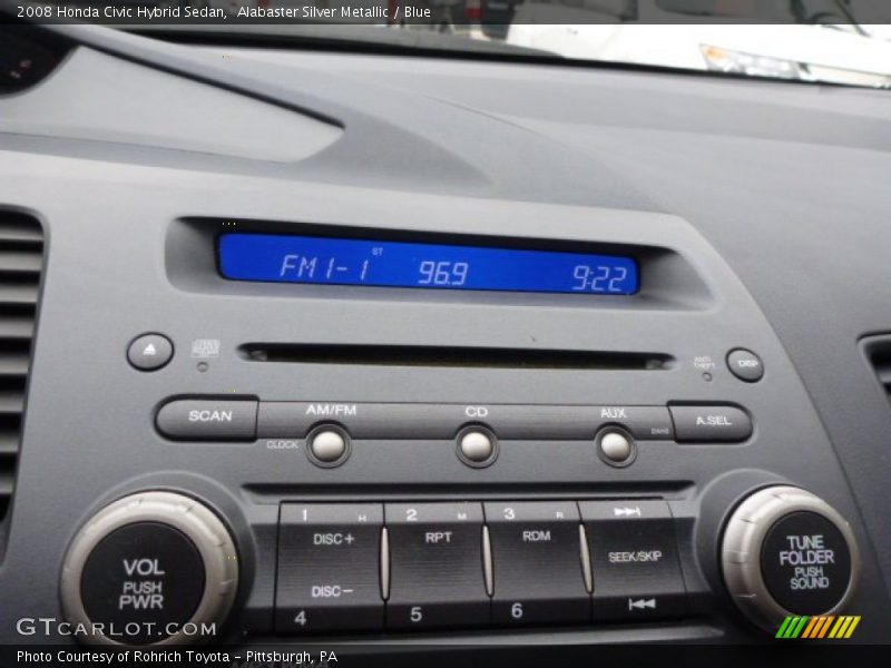 Controls of 2008 Civic Hybrid Sedan