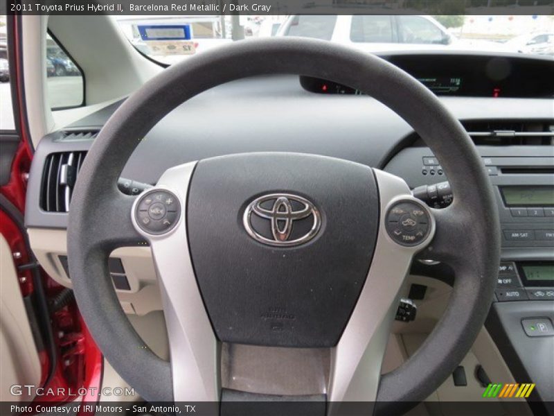 Barcelona Red Metallic / Dark Gray 2011 Toyota Prius Hybrid II