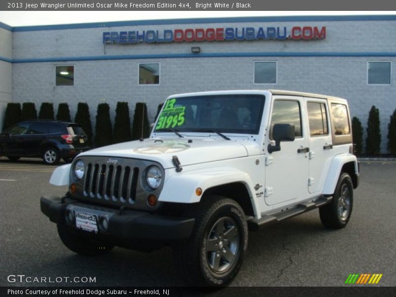 Bright White / Black 2013 Jeep Wrangler Unlimited Oscar Mike Freedom Edition 4x4