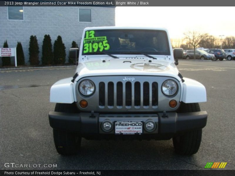 Bright White / Black 2013 Jeep Wrangler Unlimited Oscar Mike Freedom Edition 4x4