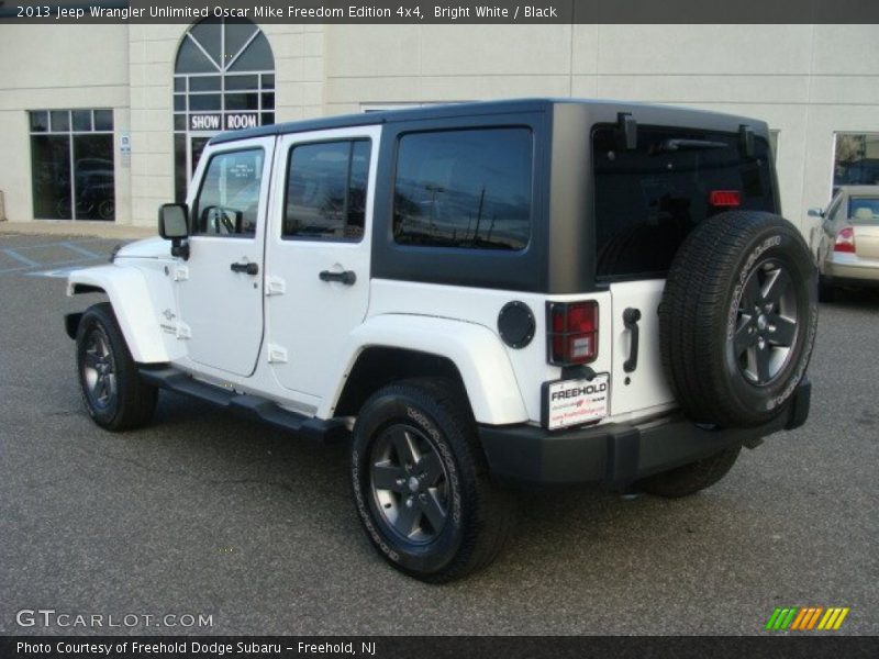 Bright White / Black 2013 Jeep Wrangler Unlimited Oscar Mike Freedom Edition 4x4