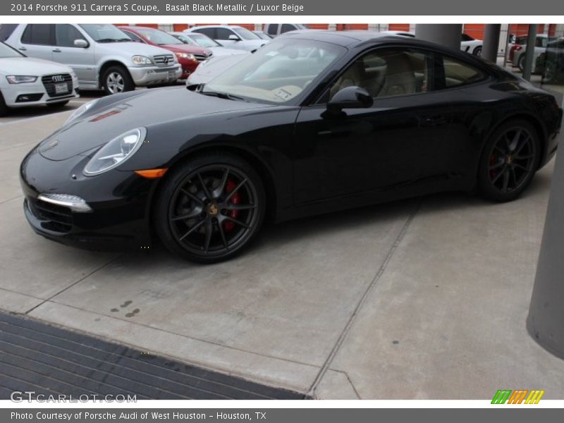 Basalt Black Metallic / Luxor Beige 2014 Porsche 911 Carrera S Coupe