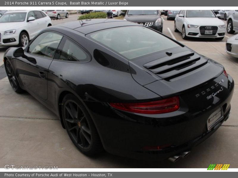 Basalt Black Metallic / Luxor Beige 2014 Porsche 911 Carrera S Coupe