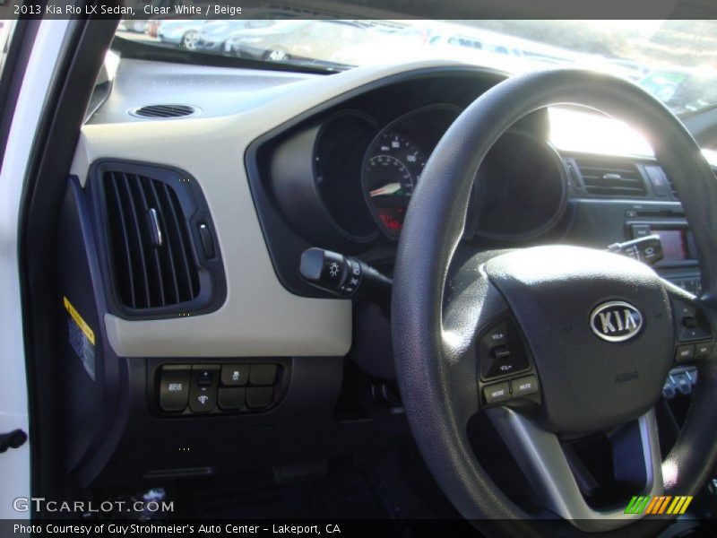 Clear White / Beige 2013 Kia Rio LX Sedan