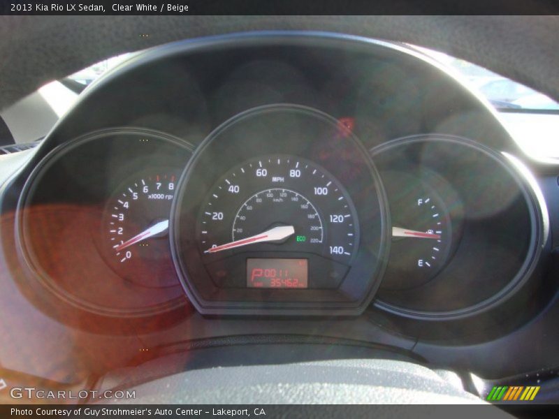 Clear White / Beige 2013 Kia Rio LX Sedan