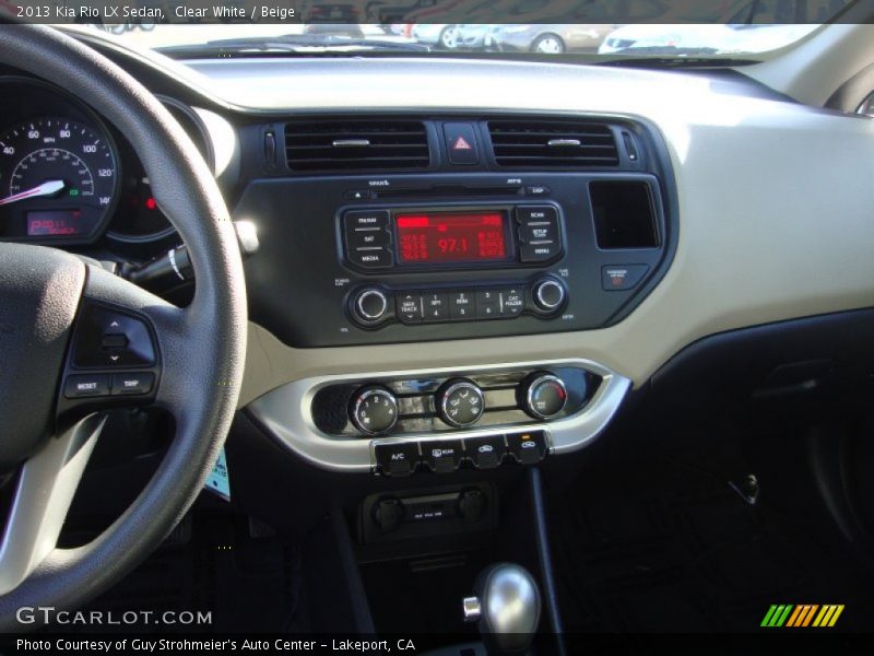 Clear White / Beige 2013 Kia Rio LX Sedan