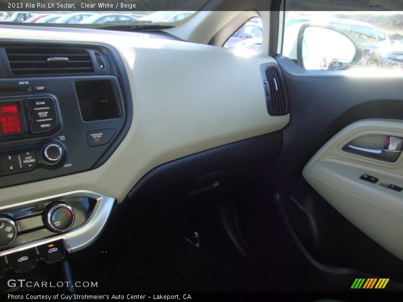 Clear White / Beige 2013 Kia Rio LX Sedan