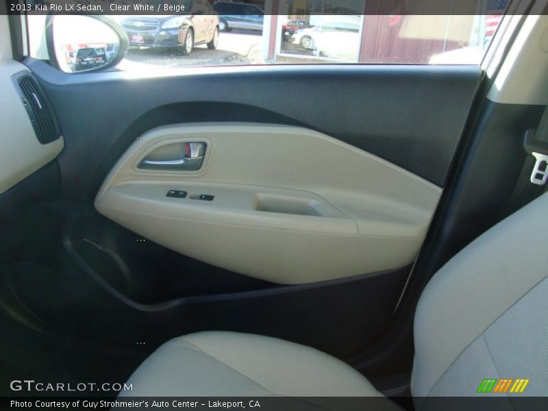 Clear White / Beige 2013 Kia Rio LX Sedan