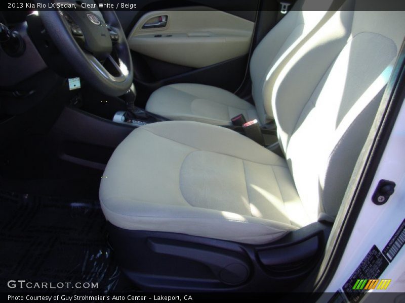 Clear White / Beige 2013 Kia Rio LX Sedan