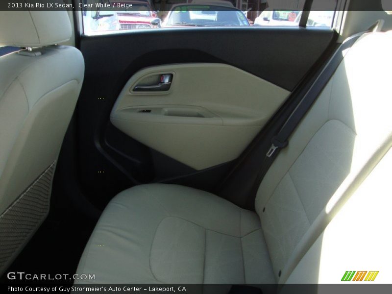 Clear White / Beige 2013 Kia Rio LX Sedan