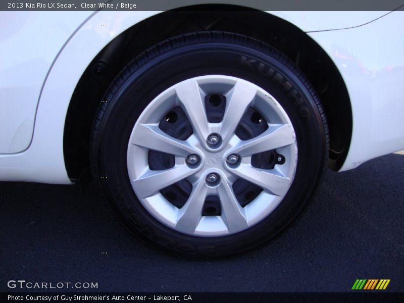 Clear White / Beige 2013 Kia Rio LX Sedan
