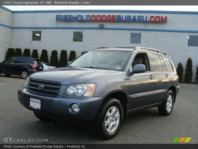 Bluestone Metallic / Ivory 2001 Toyota Highlander V6 4WD