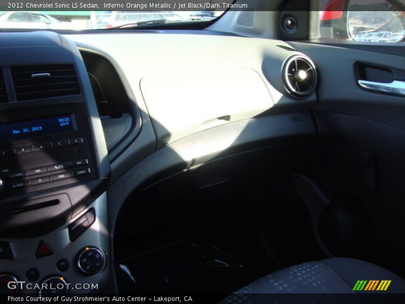 Inferno Orange Metallic / Jet Black/Dark Titanium 2012 Chevrolet Sonic LS Sedan