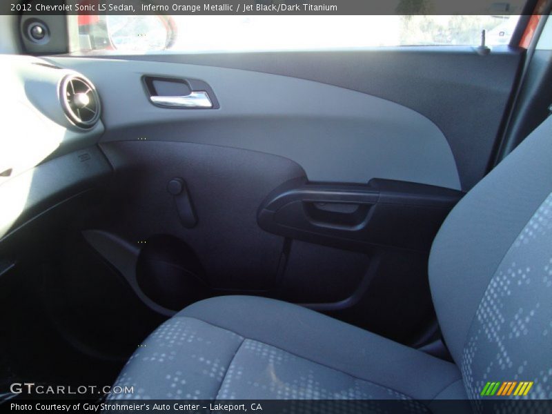 Inferno Orange Metallic / Jet Black/Dark Titanium 2012 Chevrolet Sonic LS Sedan