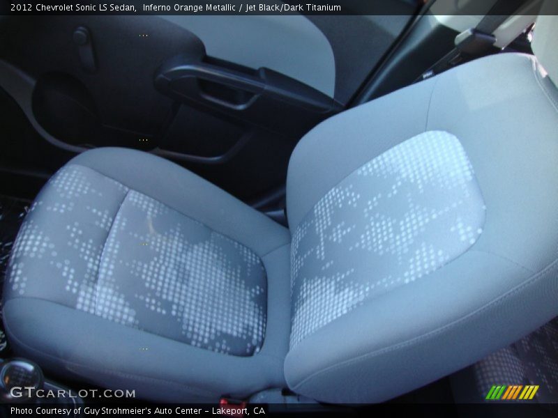 Inferno Orange Metallic / Jet Black/Dark Titanium 2012 Chevrolet Sonic LS Sedan