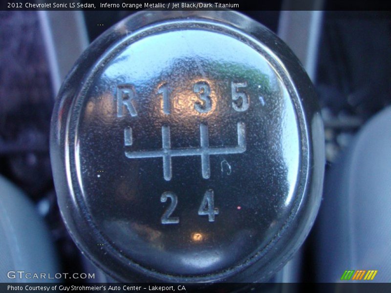 Inferno Orange Metallic / Jet Black/Dark Titanium 2012 Chevrolet Sonic LS Sedan
