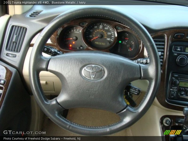 Bluestone Metallic / Ivory 2001 Toyota Highlander V6 4WD
