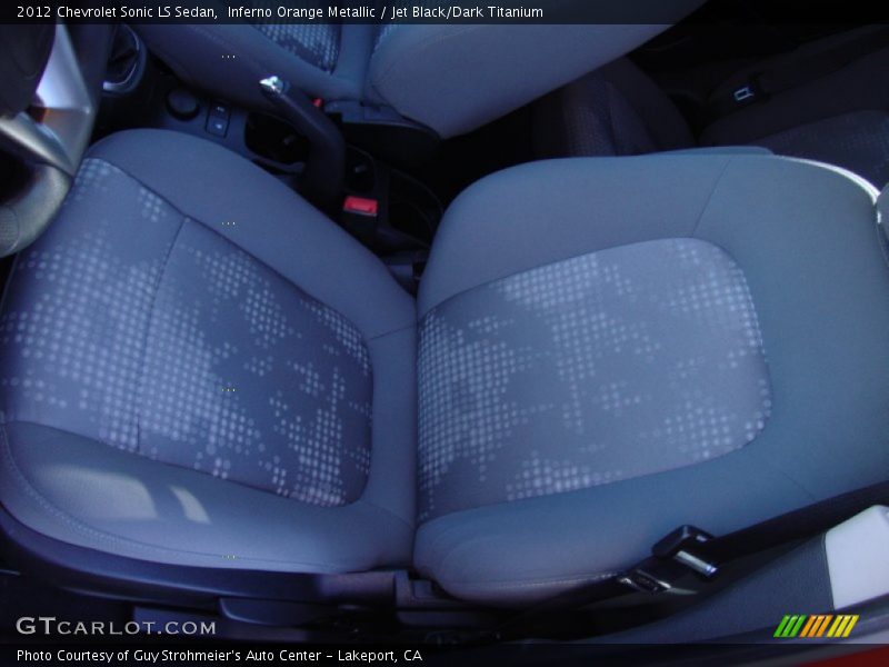 Inferno Orange Metallic / Jet Black/Dark Titanium 2012 Chevrolet Sonic LS Sedan