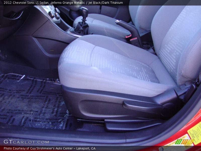 Inferno Orange Metallic / Jet Black/Dark Titanium 2012 Chevrolet Sonic LS Sedan